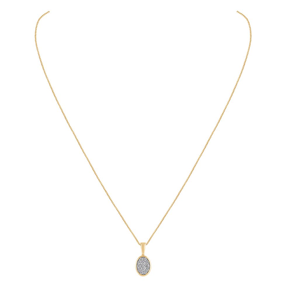 Aesthetic Geometric Diamond Yellow Necklace-Necklaces-OSN24A36-D400R1B