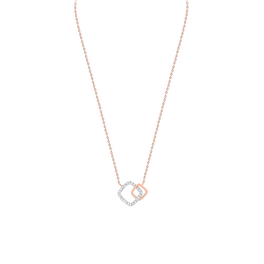 Opal Glow Diamond 14KT Rose Gold Necklace Set-All Jewellery-ONS24A38-D900X0C