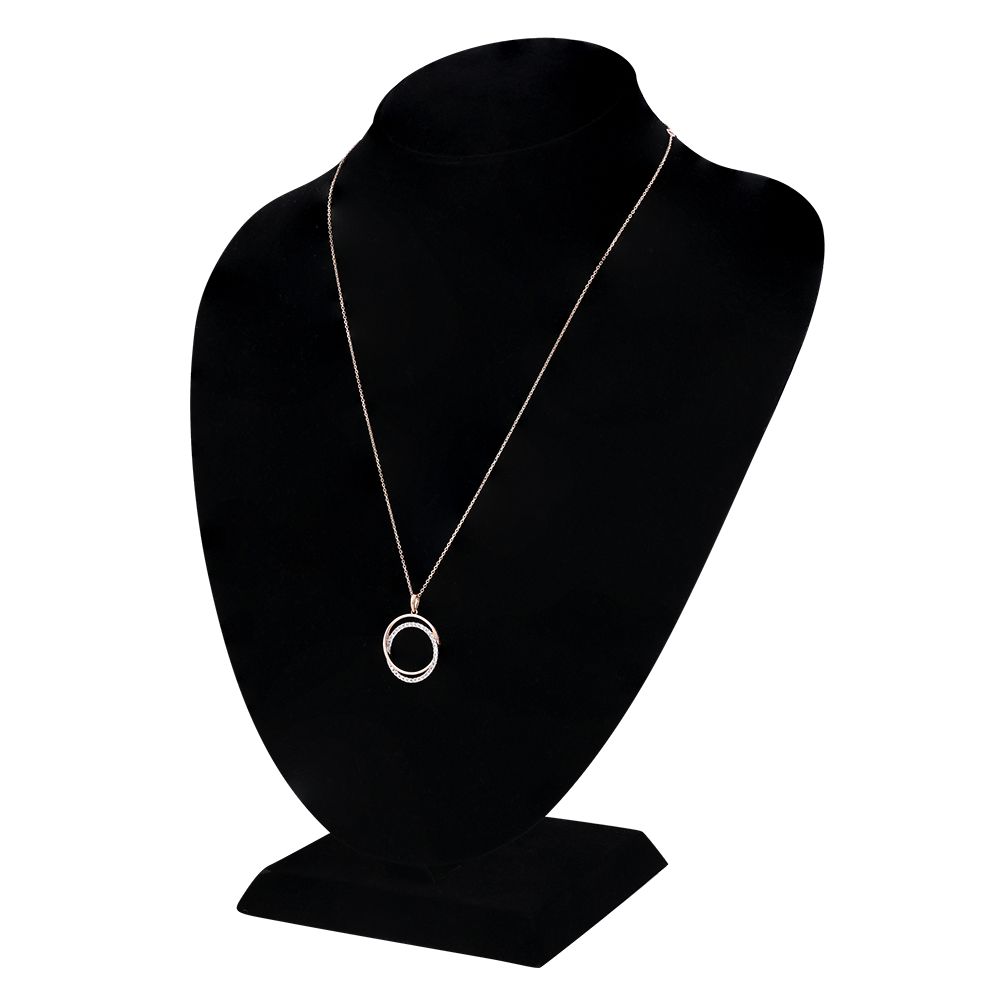 Stylish Rose Gold and Diamond Necklace Set-All Jewellery-ONS24A39-D900X0C