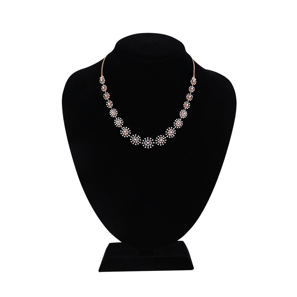 Dazzling Starburst Design Diamond Necklace Set-All Jewellery-ONS24A45-D400X0B