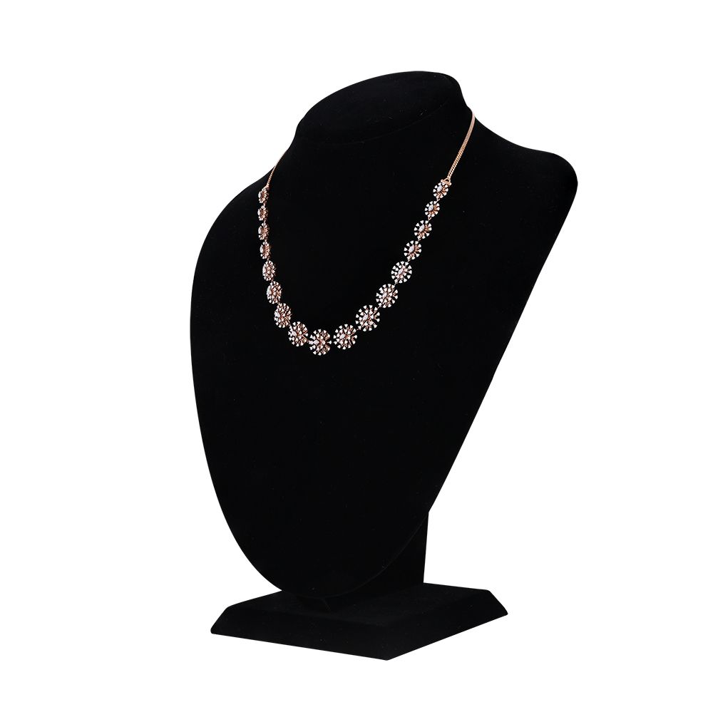 Dazzling Starburst Design Diamond Necklace Set-All Jewellery-ONS24A45-D400X0B