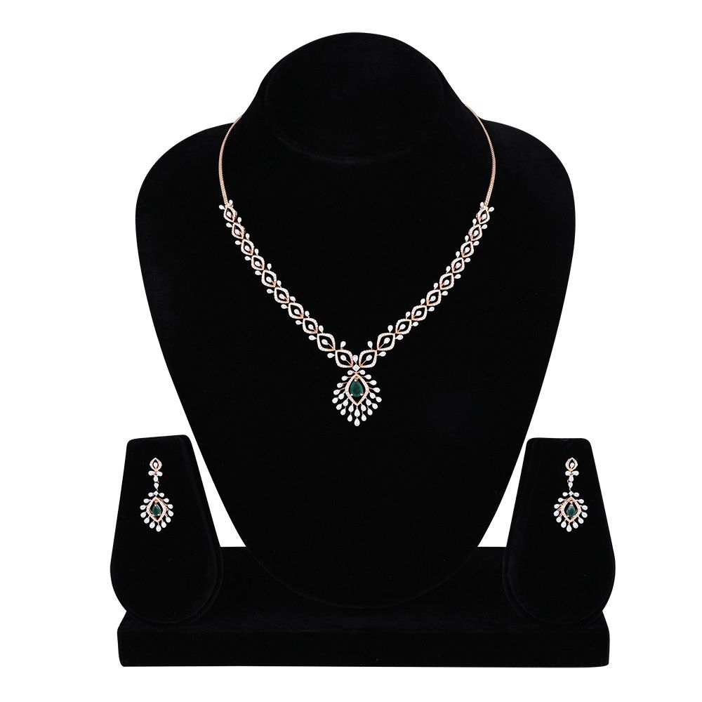 Eternal Glow 18KT Rose Gold Necklace Set-All Jewellery-ONS24A66-D427X0B