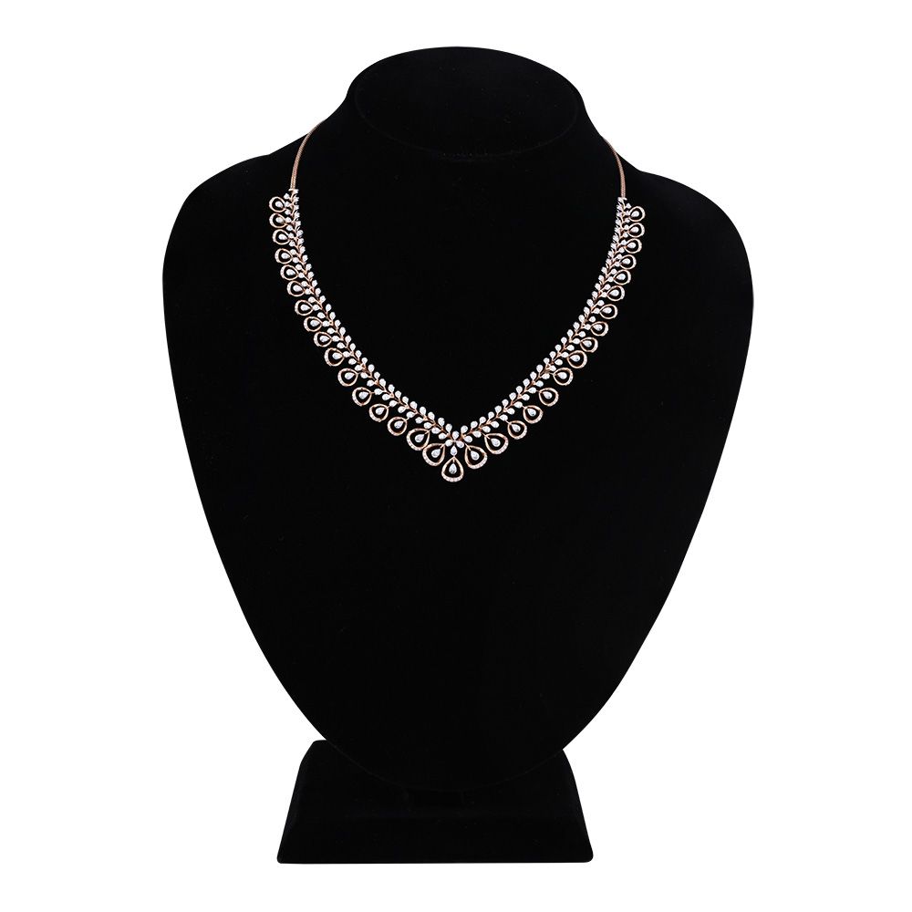 Blush Beauty Rose Gold Necklace Set-All Jewellery-ONS24A68-D400X0B