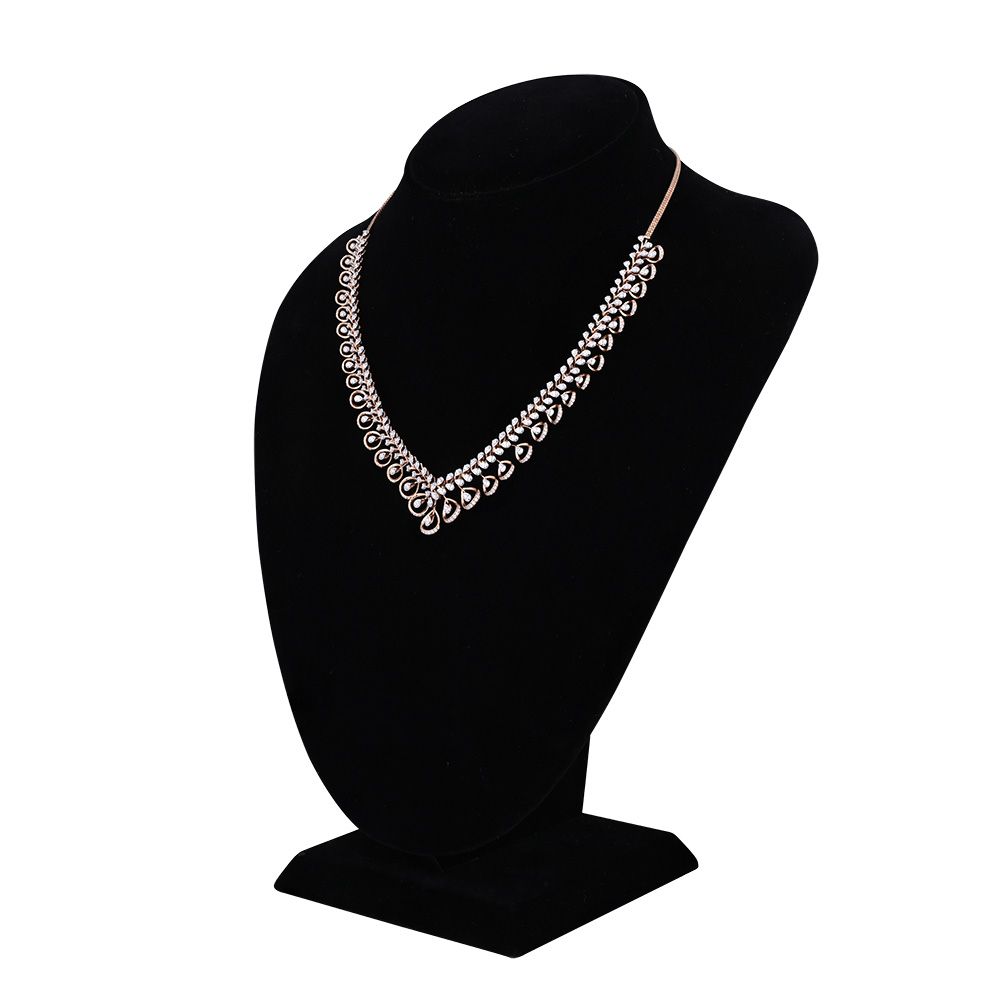 Blush Beauty Rose Gold Necklace Set-All Jewellery-ONS24A68-D400X0B