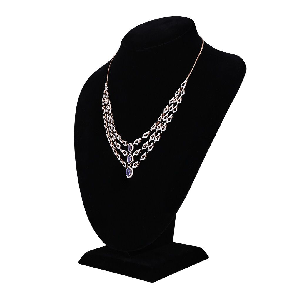 Opulent Elegance Rose Gold Necklace Set-All Jewellery-ONS24A70-D434X0B