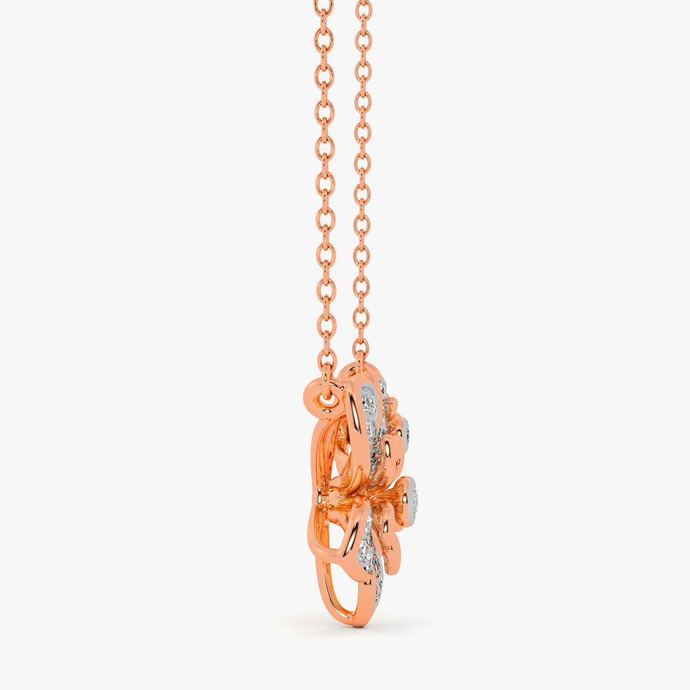 Eclectic Floral Diamond Necklace-Necklaces-OSN24A74-D400X1B