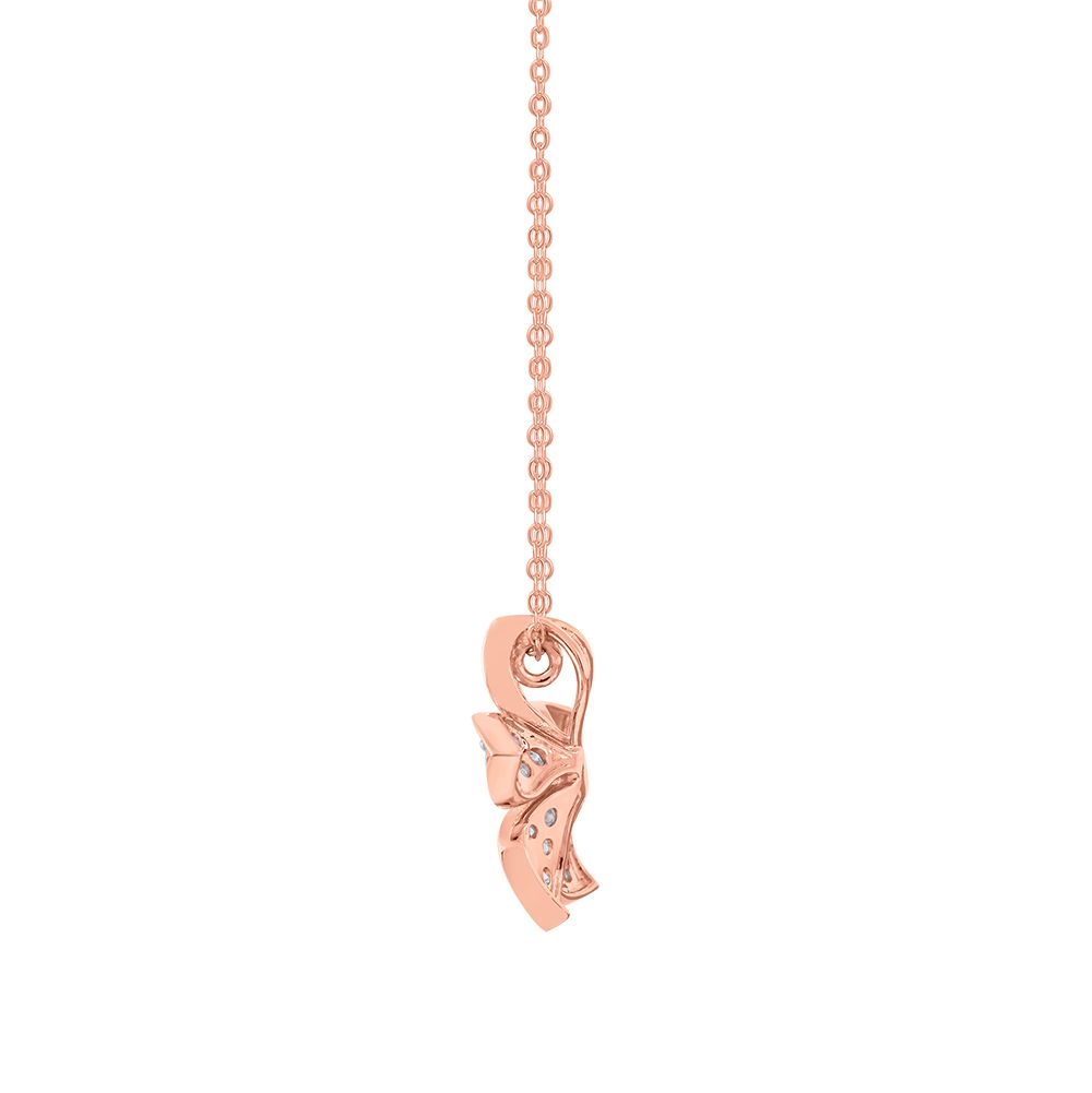 Contemporary Floral Diamond Necklace-Necklaces-OSN24A77-D400X1B