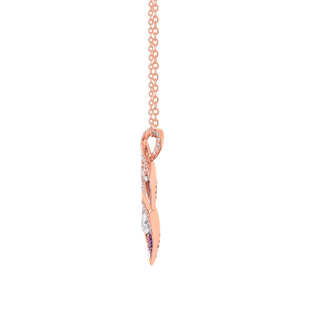 Sparkling Pink Sapphire and Diamond Necklace Set-All Jewellery-ONS24A82-D343X0B