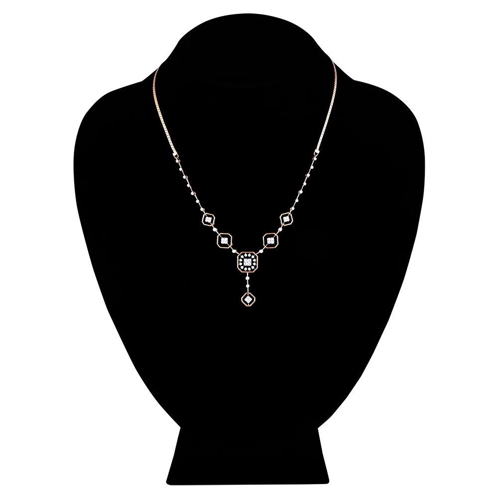 Geometric Dazzle Diamond Necklace-Necklaces-OSN25A05-D400X1C