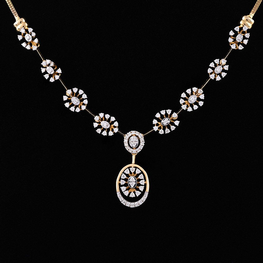 Radiant Elegance Diamond Necklace-Necklaces-OSN25A08-D400R1B