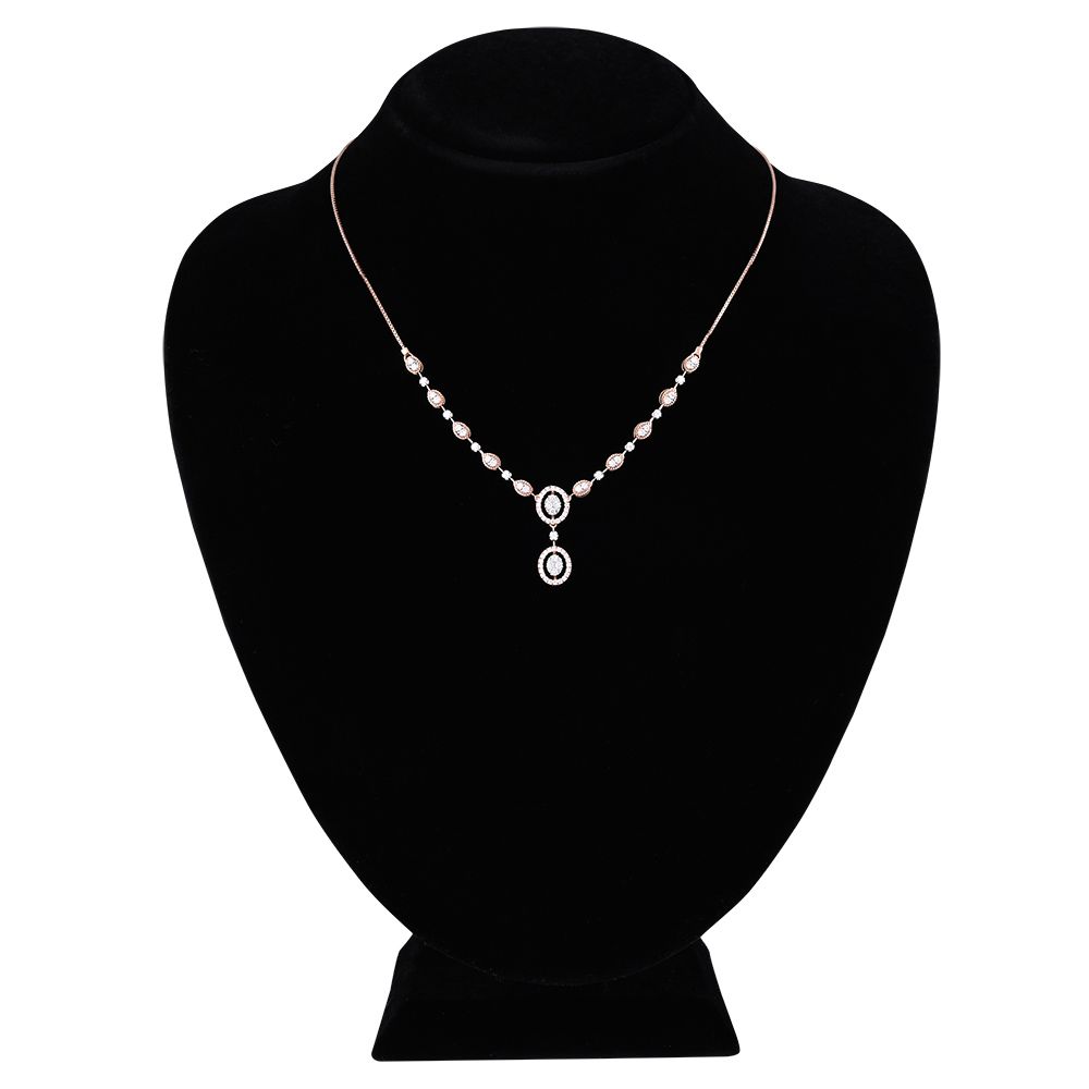 Timeless Grace Rose Gold Necklace Set-All Jewellery-ONS25A09-D400X0B