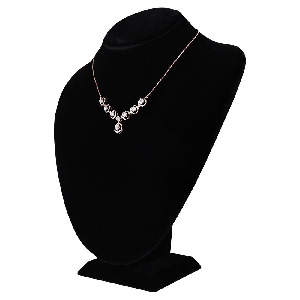 Diamond Radiant Hexagon Necklace Set-All Jewellery-ONS25A14-D400X0B