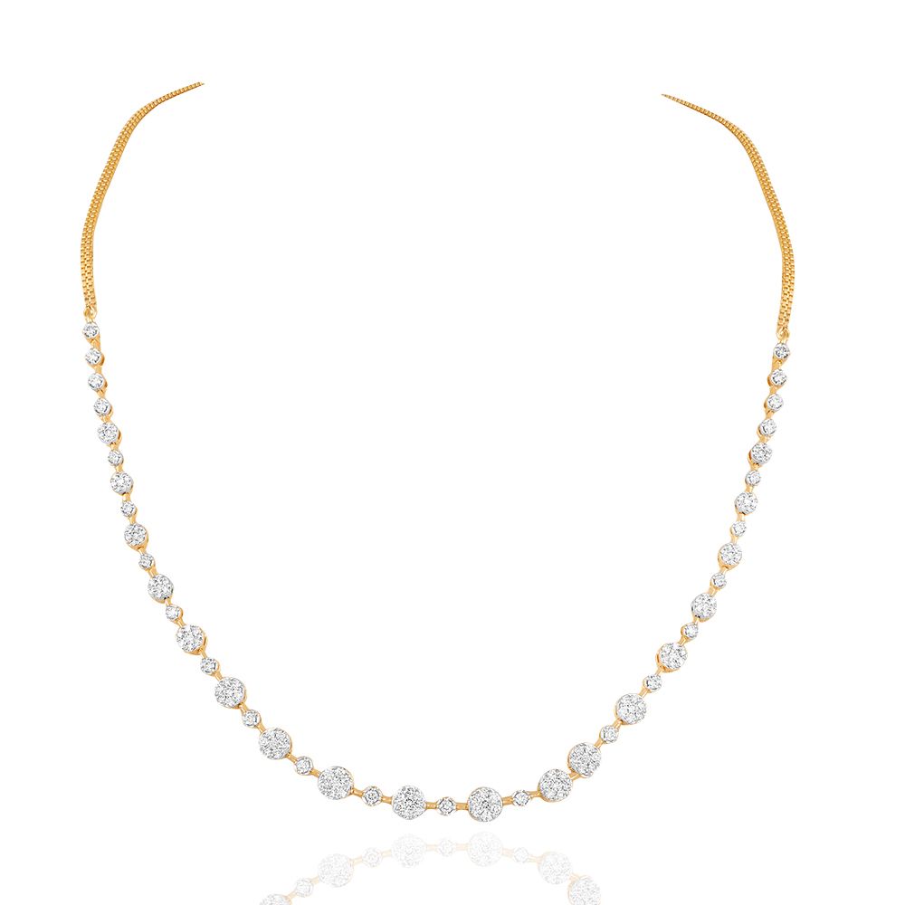 Shimmering Diamond Necklace Set-Diamond-ONS25A15-D400R0B