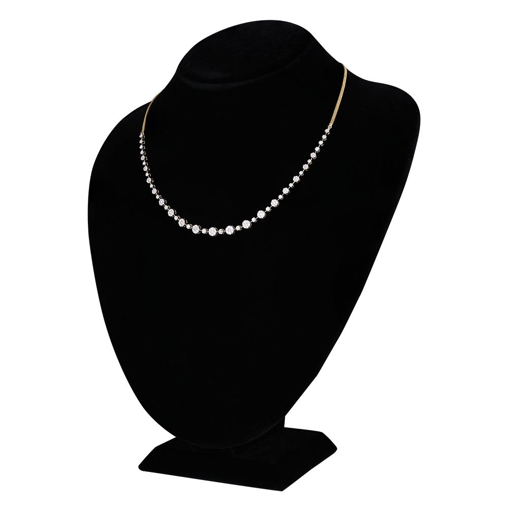 Shimmering Diamond Necklace Set-Diamond-ONS25A15-D400R0B