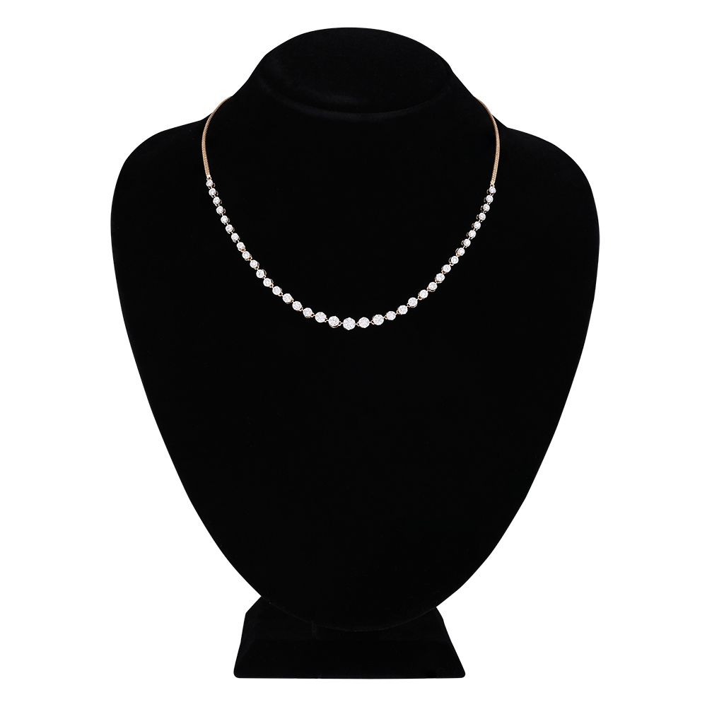 Glimmering Diamond Necklace Set-Diamond-ONS25A16-D400R0B
