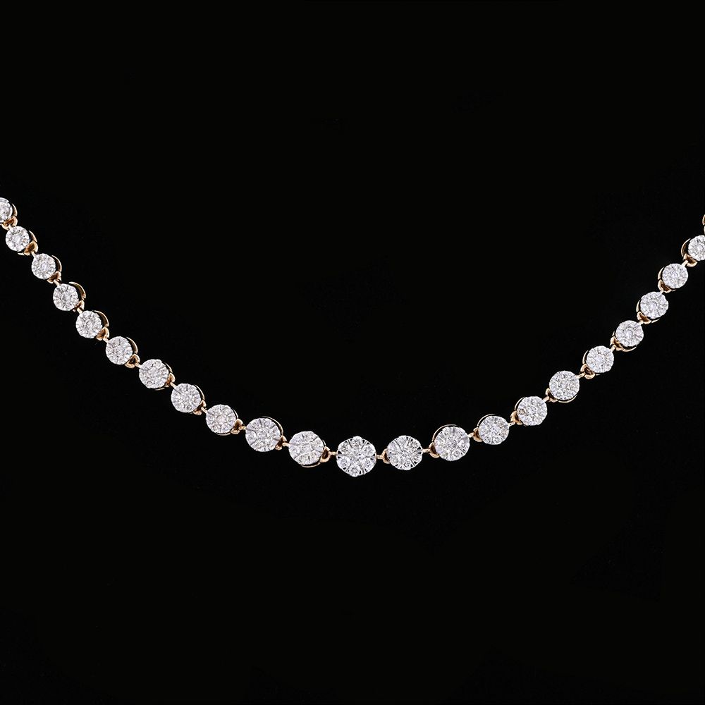 Glimmering Diamond Necklace Set-Diamond-ONS25A16-D400R0B