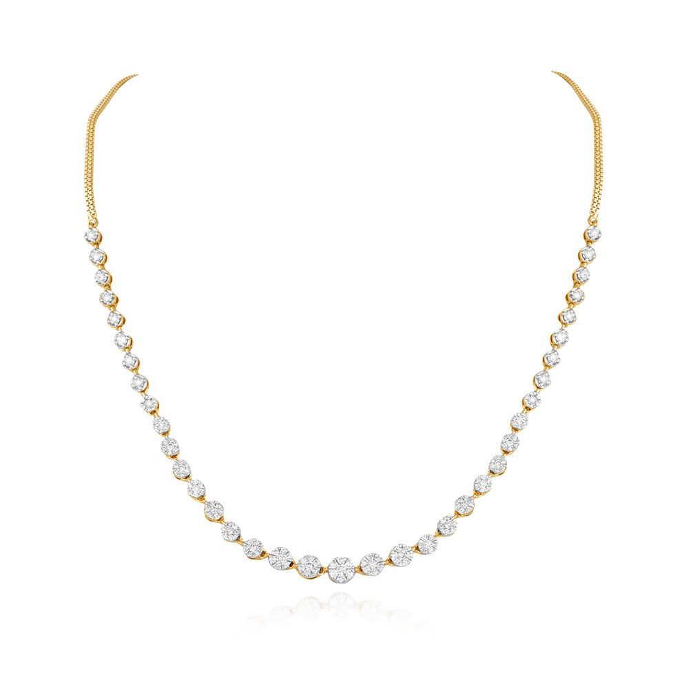 Glimmering Diamond Necklace Set-Diamond-ONS25A16-D400R0B