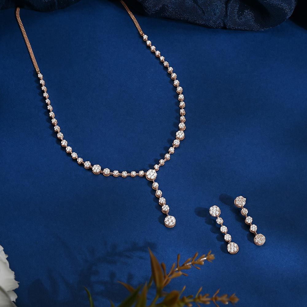 Classic Brilliance Diamond Necklace Set-All Jewellery-ONS25A17-D400X0B