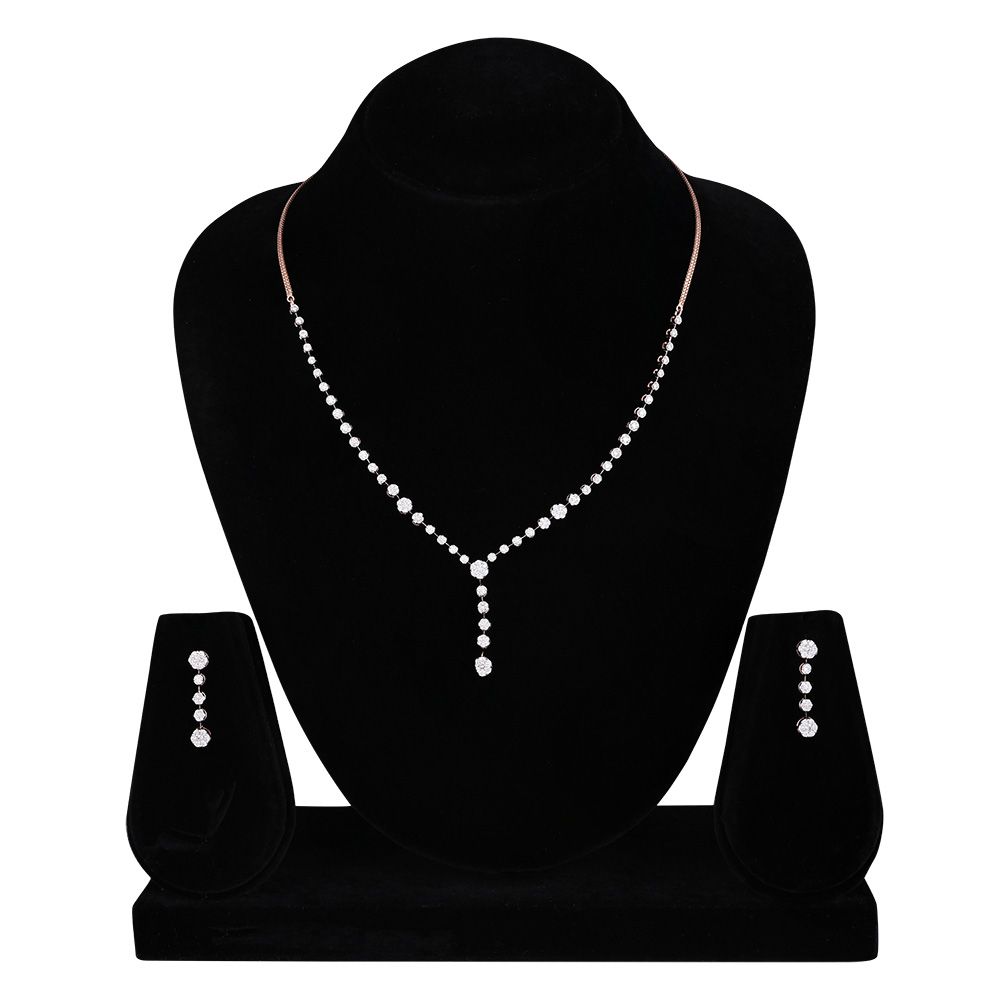 Classic Brilliance Diamond Necklace Set-All Jewellery-ONS25A17-D400X0B