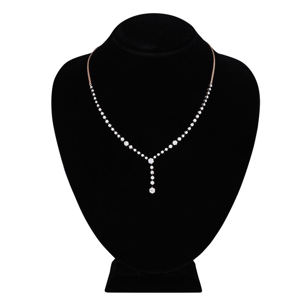 Classic Brilliance Diamond Necklace-Necklaces-OSN25A17-D400X1B