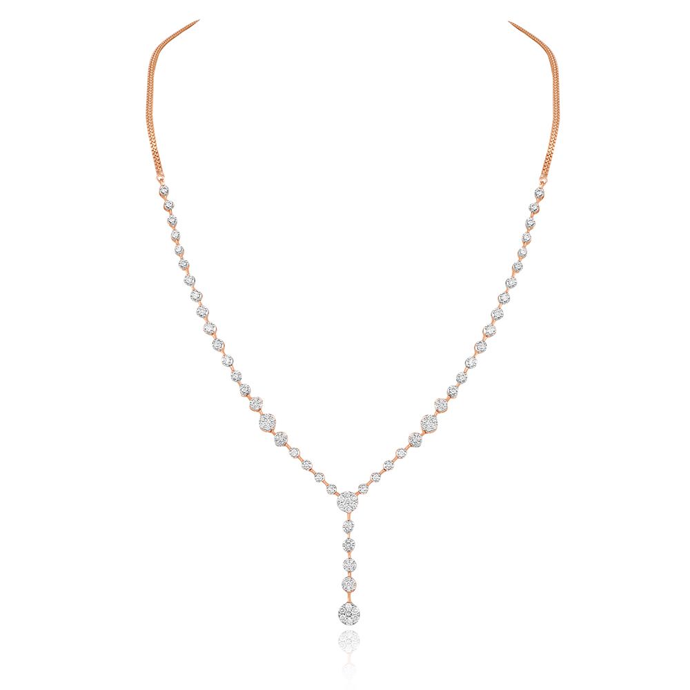 Classic Brilliance Diamond Necklace-Necklaces-OSN25A17-D400X1B