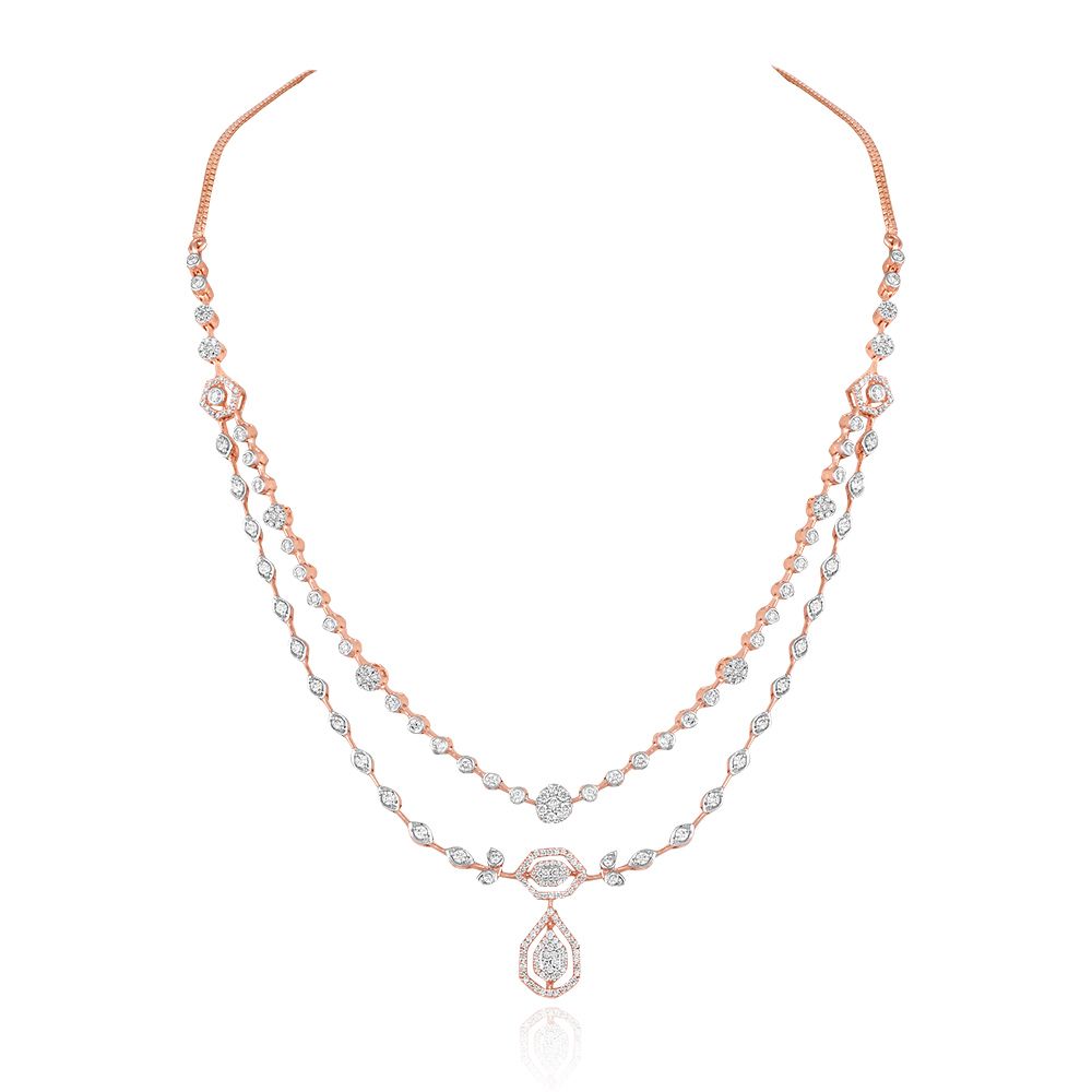 Royal Highness Diamond Necklace Set-All Jewellery-ONS25A18-D400X0B