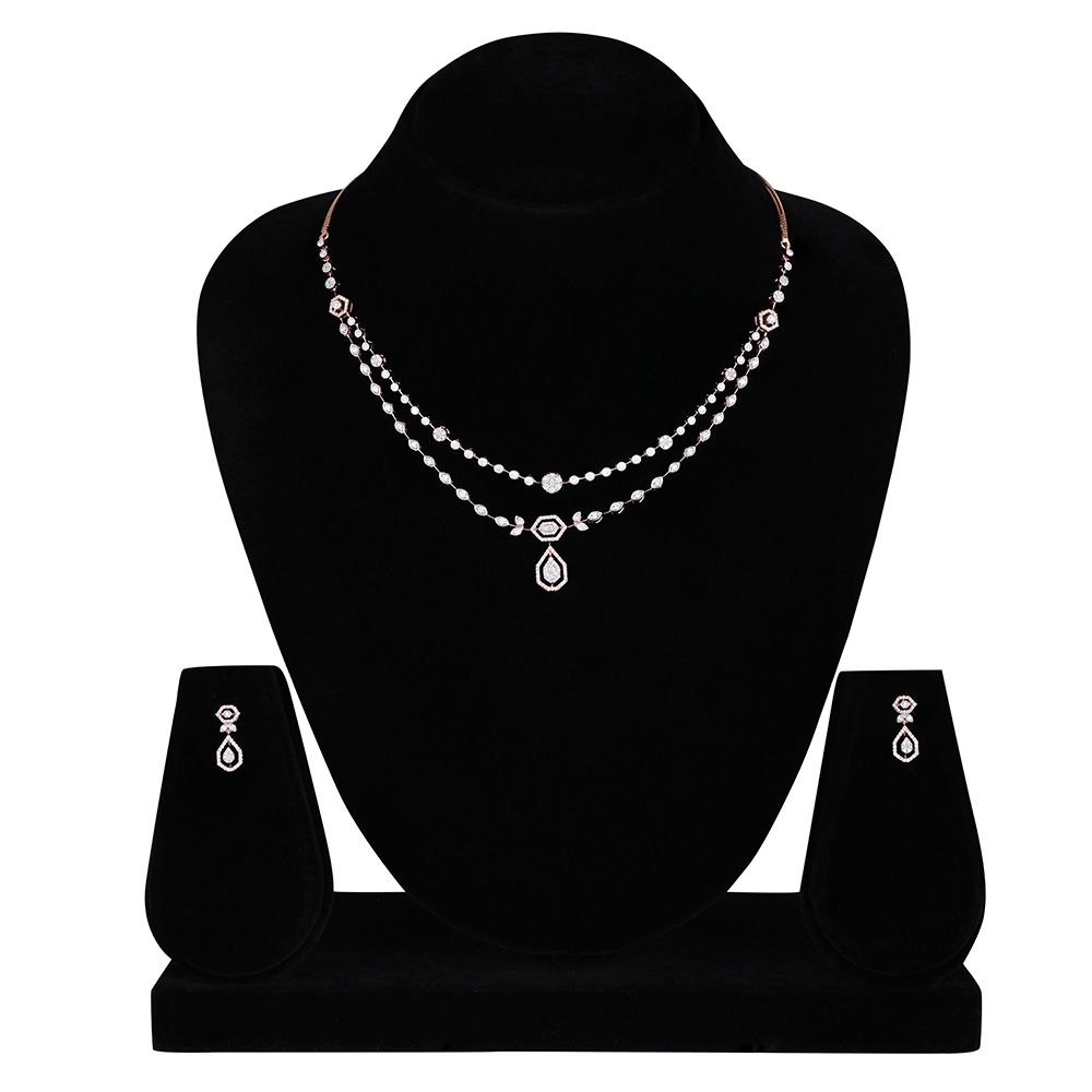 Royal Highness Diamond Necklace Set-All Jewellery-ONS25A18-D400X0B