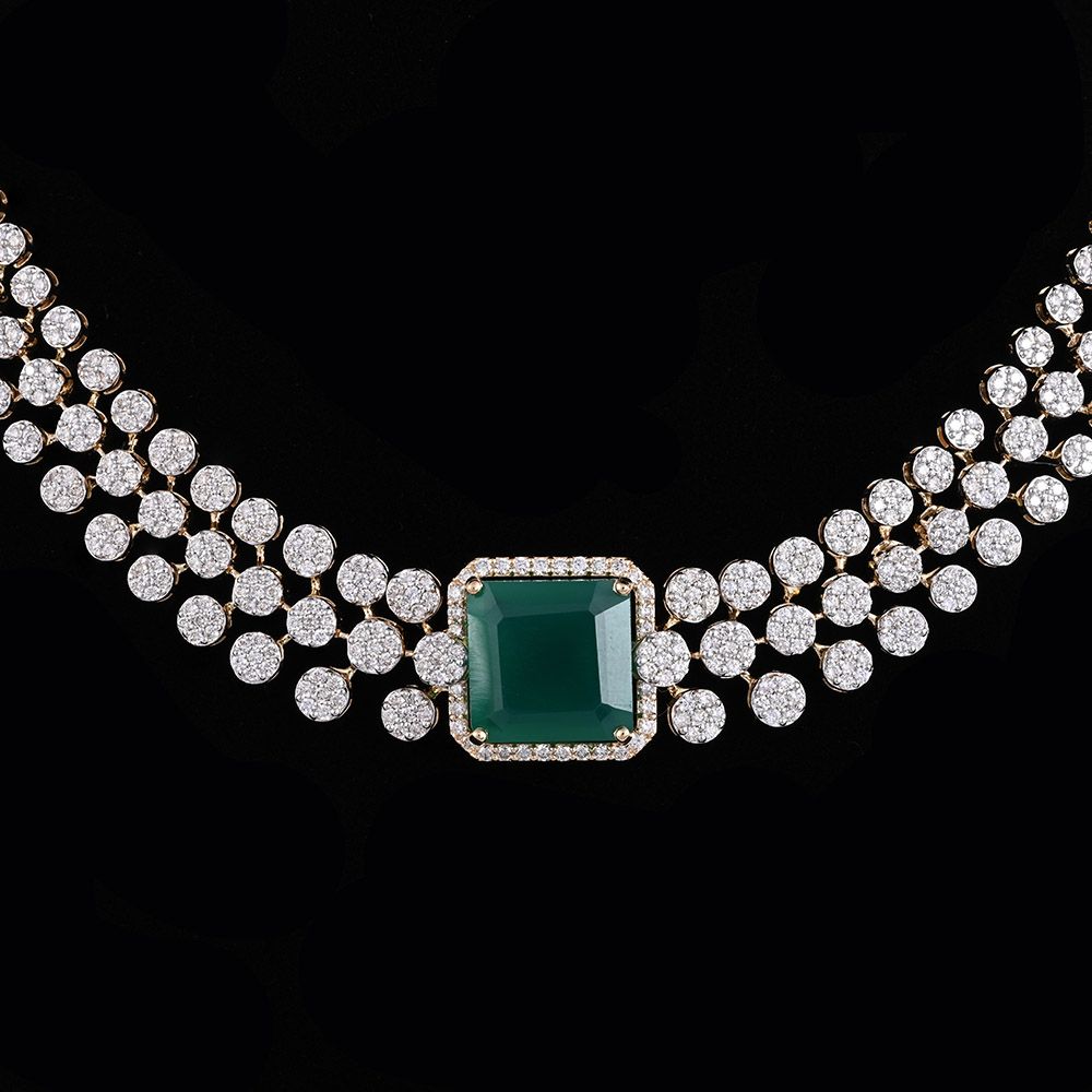 Timeless Green Brilliance Necklace-Necklaces-OSN25A24-D424R1B