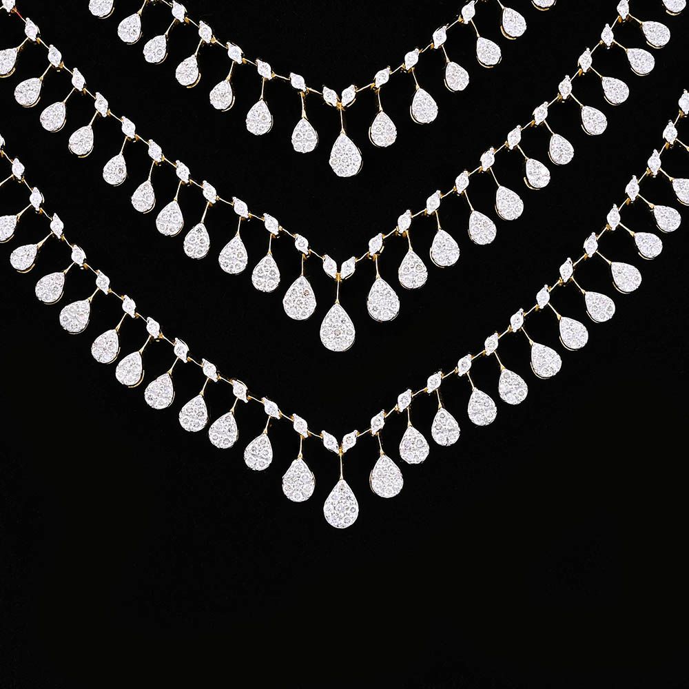Luminous Chandelier Drop Necklace-Necklaces-OSN25A27-D400R1B