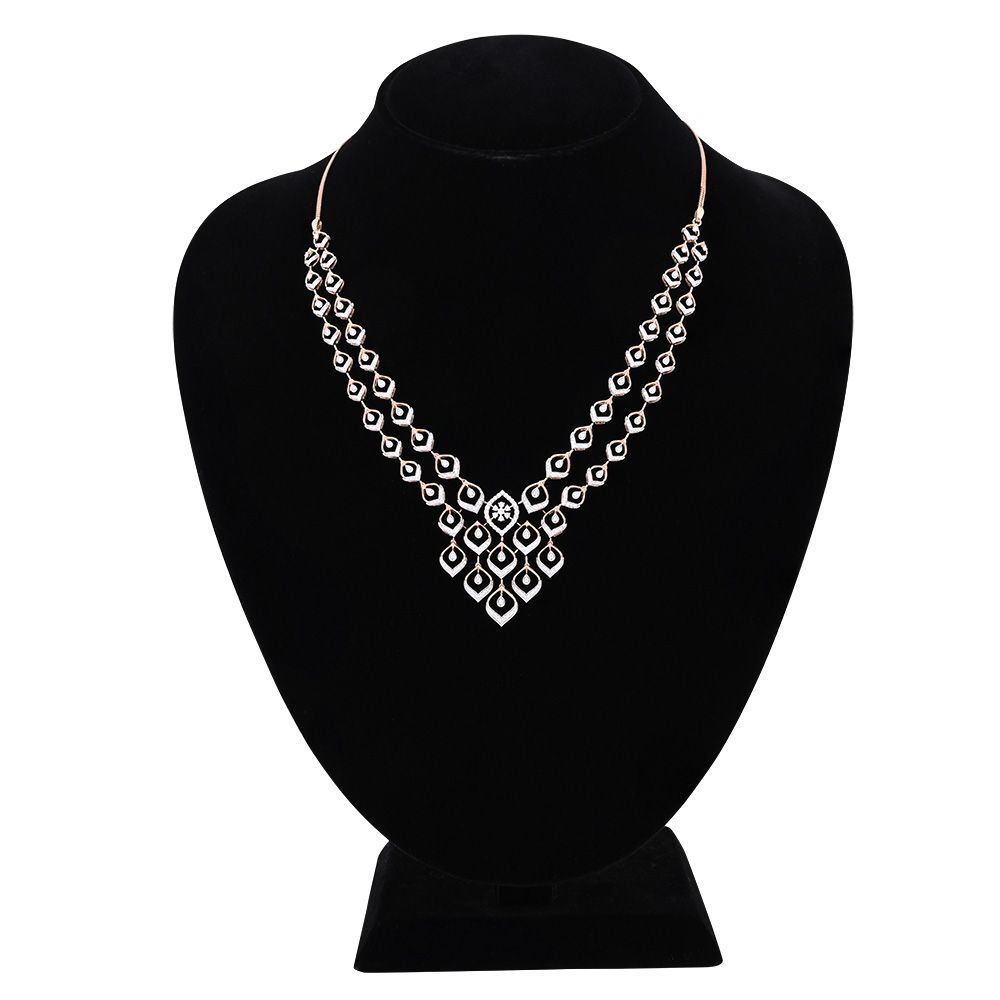 Regal and Timeless Diamond Necklace Set-All Jewellery-ONS25A59-D400X0B
