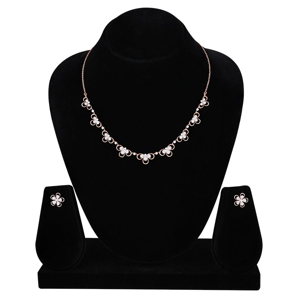 Soft Grace Floral Necklace Set-All Jewellery-ONS25A60-D400X0B