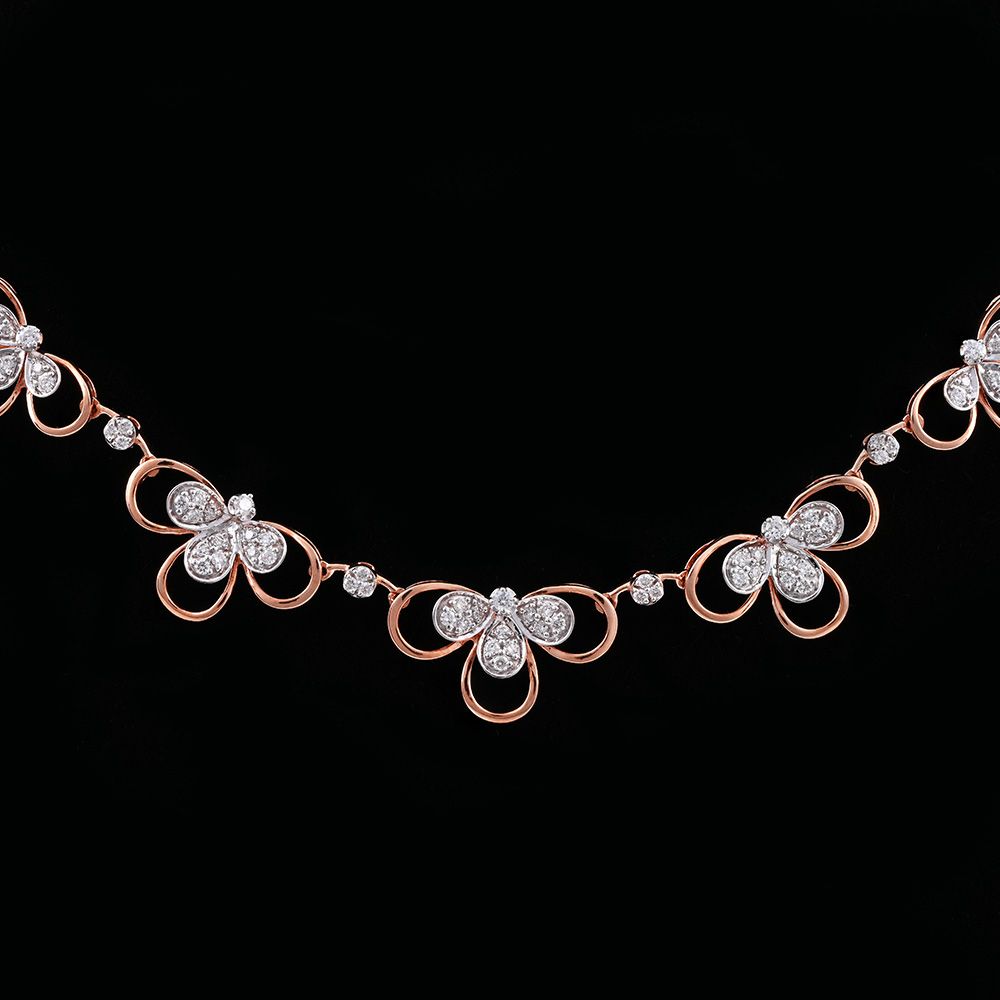 Soft Grace Floral Necklace Set-All Jewellery-ONS25A60-D400X0B