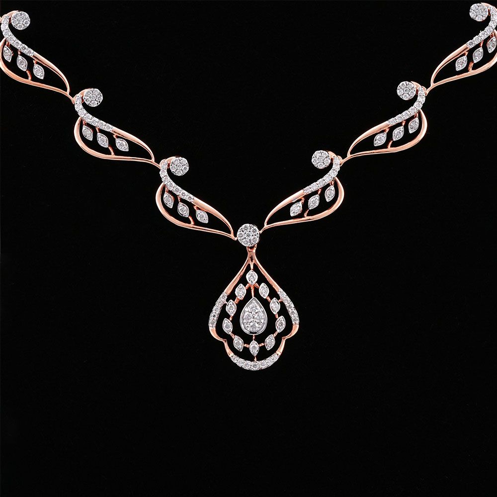 Diamond Versatile Teardrop Necklace-Necklaces-OSN25A61-D400X1B