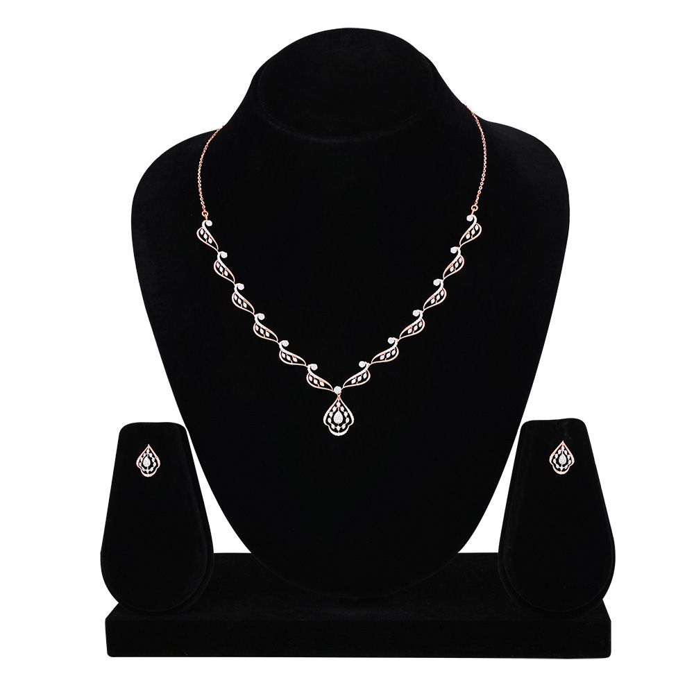 Diamond Versatile Teardrop Necklace Set-All Jewellery-ONS25A61-D400X0B
