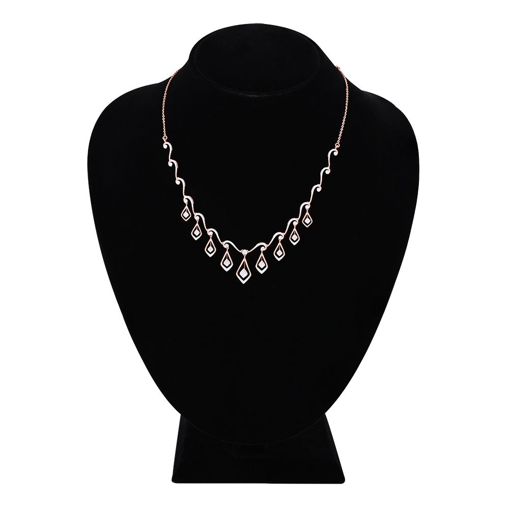 Glow Drop Diamond Necklace-Necklaces-OSN25A62-D400X1B