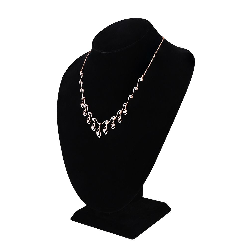 Glow Drop Diamond Necklace Set-All Jewellery-ONS25A62-D400X0B