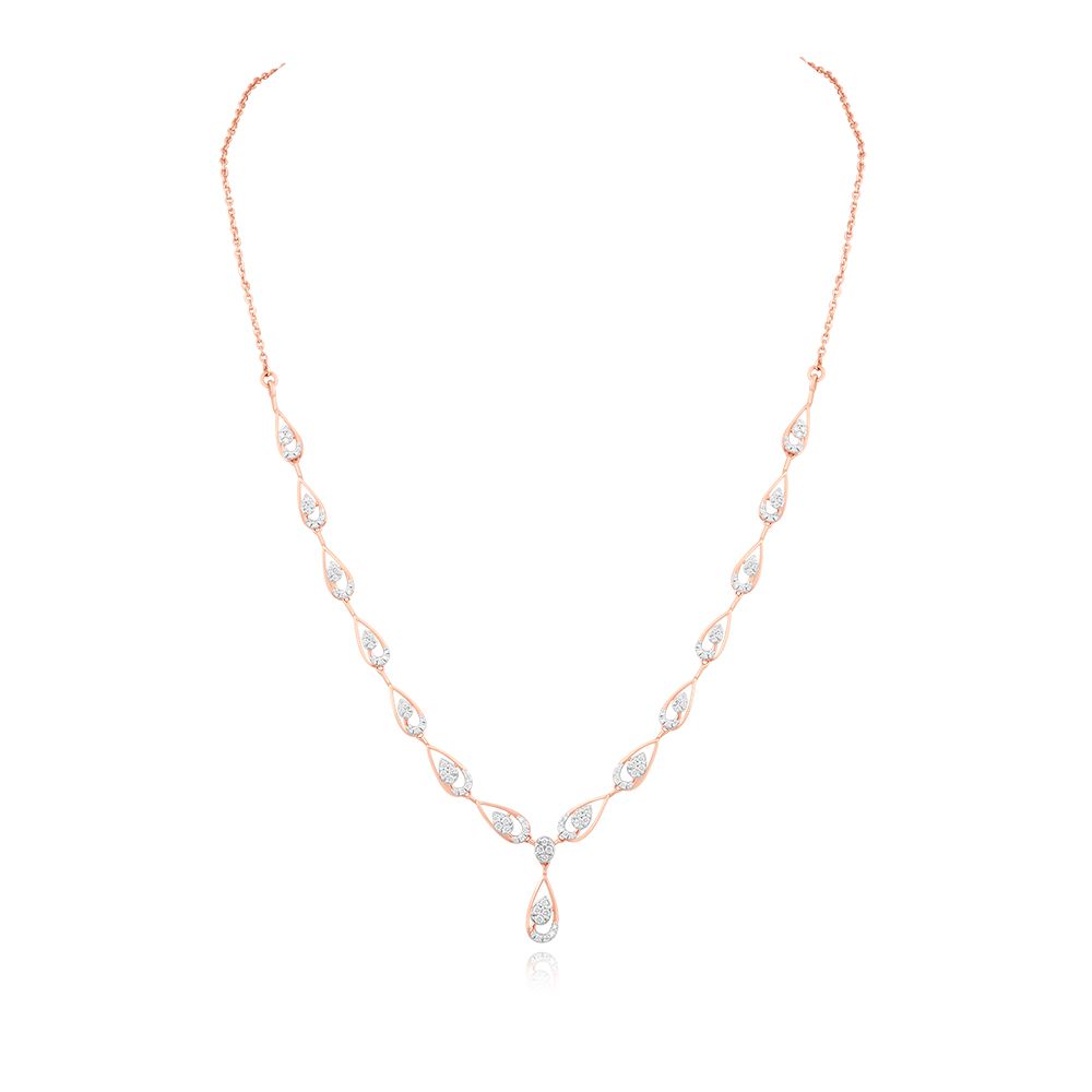 Diamond Grace Teardrop Necklace-Necklaces-OSN25A63-D400X1B