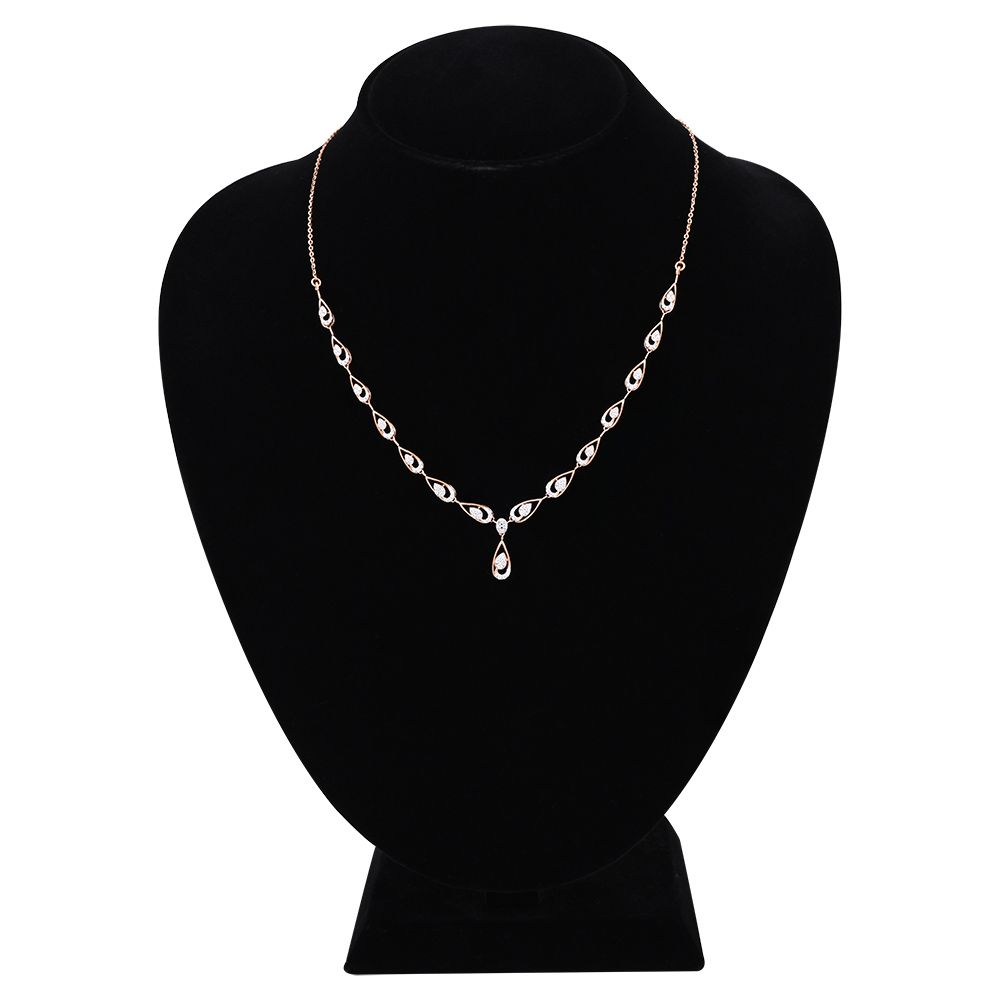 Diamond Grace Teardrop Necklace-Necklaces-OSN25A63-D400X1B