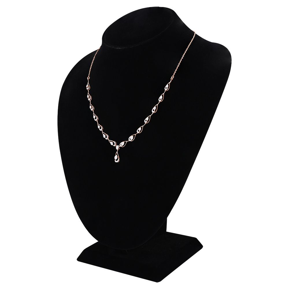 Diamond Grace Teardrop Necklace-Necklaces-OSN25A63-D400X1B