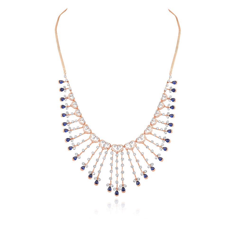 Elegant Charm Diamond Necklace Set-All Jewellery-ONS25A67-D435X0B