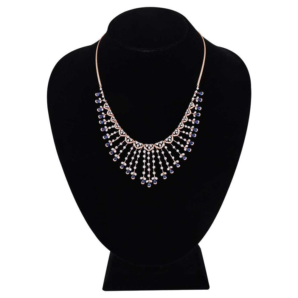 Elegant Charm Diamond Necklace Set-All Jewellery-ONS25A67-D435X0B