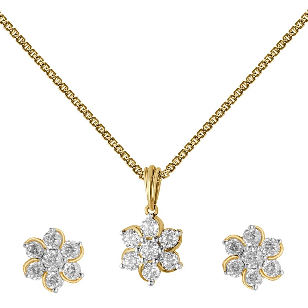 Sparkling Splendor Diamond Pendant Set-All Jewellery-OSP16092-A400R0B
