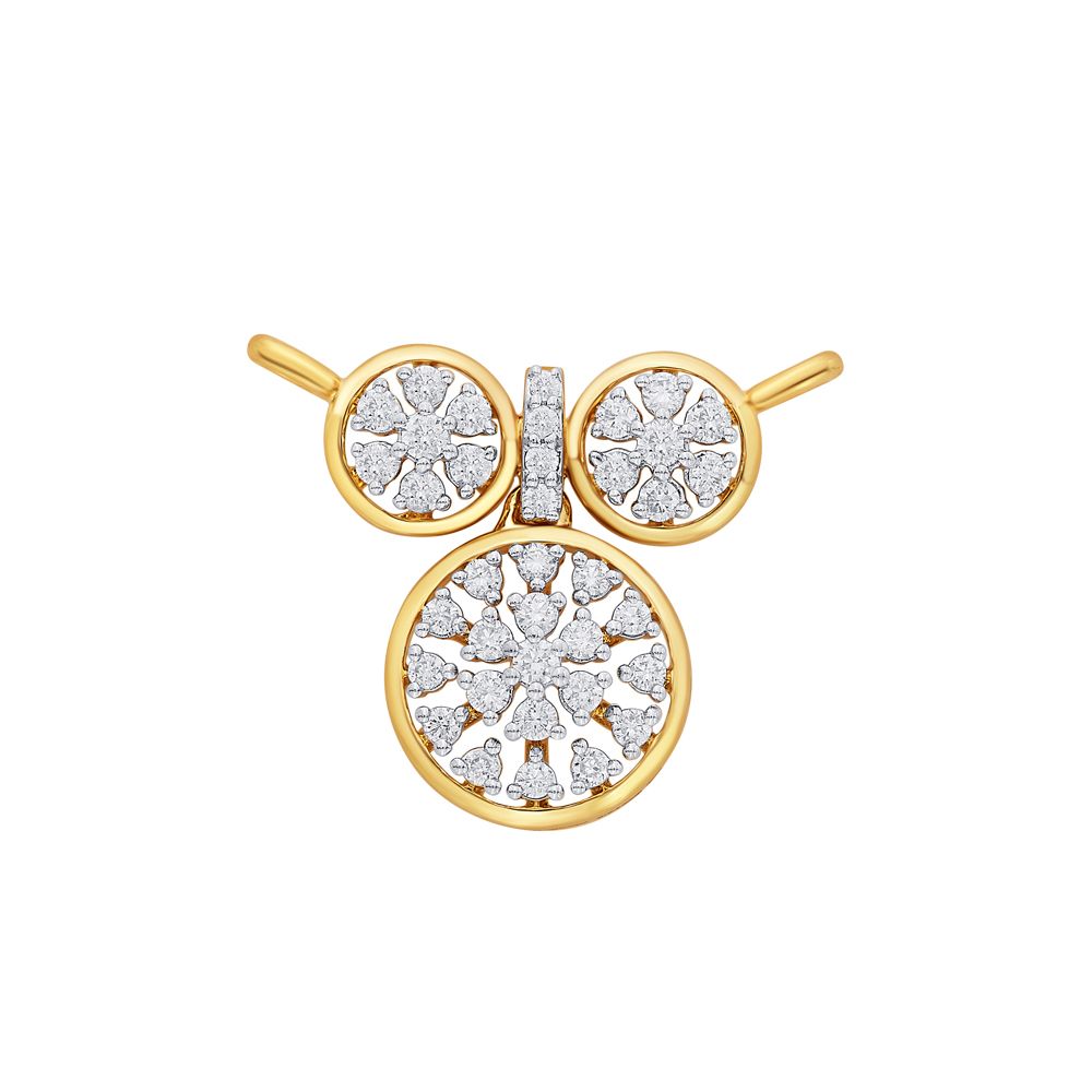 Cherished 18KT Yellow Gold and Diamond Circle Design Tanmaniya-All Jewellery-OTN21014-D300R0B