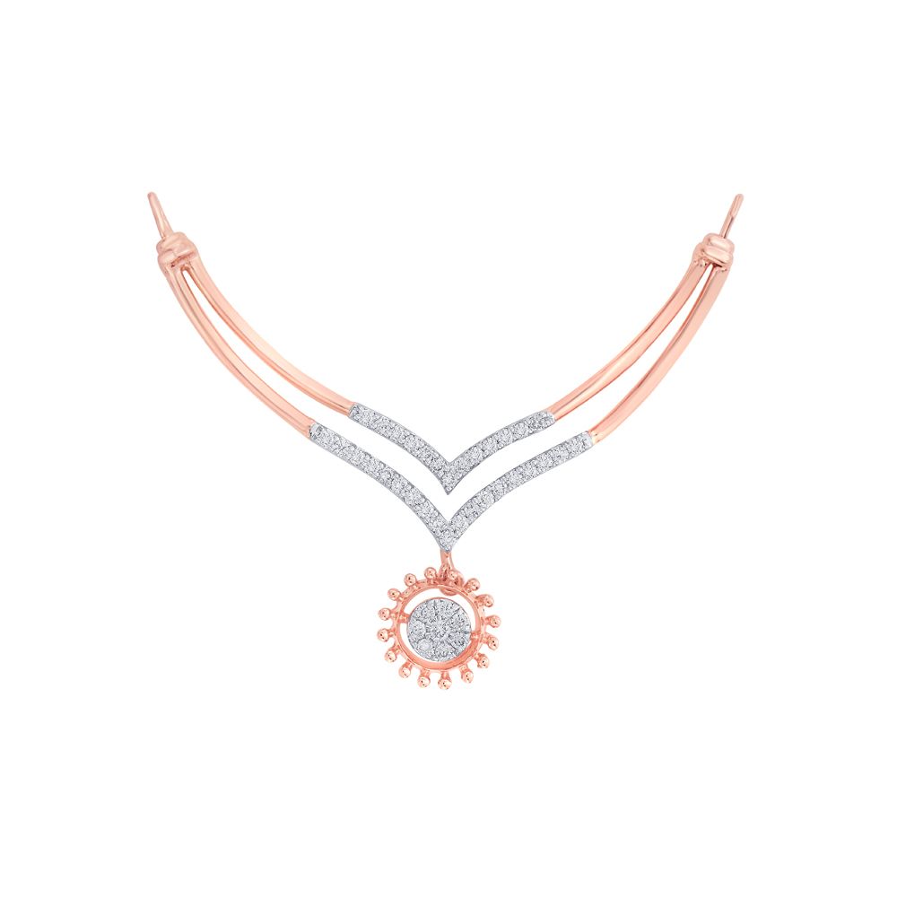 Curved Diamond Tanmaniya in 14KT Yellow Gold-All Jewellery-OTN21034-D400R0C