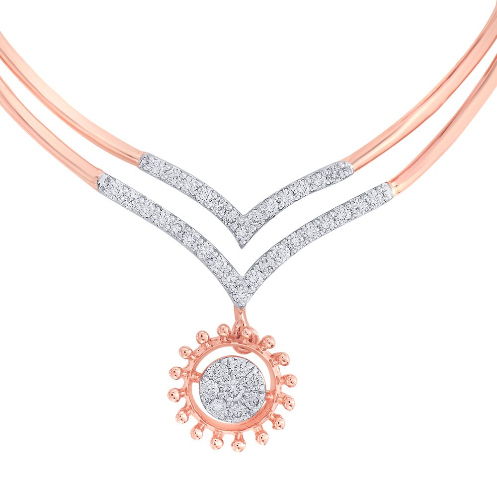 Curved Diamond Tanmaniya in 14KT Yellow Gold-All Jewellery-OTN21034-D400R0C