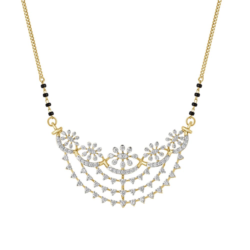 Classic Yellow Gold Diamond Mangalsutra-All Jewellery-OTN23004-D300R0B