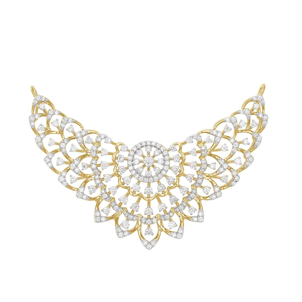 Captivating Peacock Feather Design Diamond Tanmaniya-All Jewellery-OTN23009-D300R0B