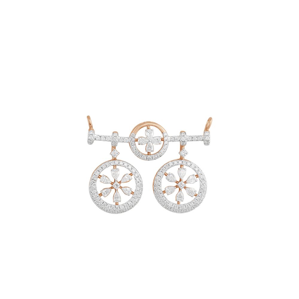 Floral Diamond and Yellow Gold Tanmaniya-All Jewellery-OTN23U50-D300R0B