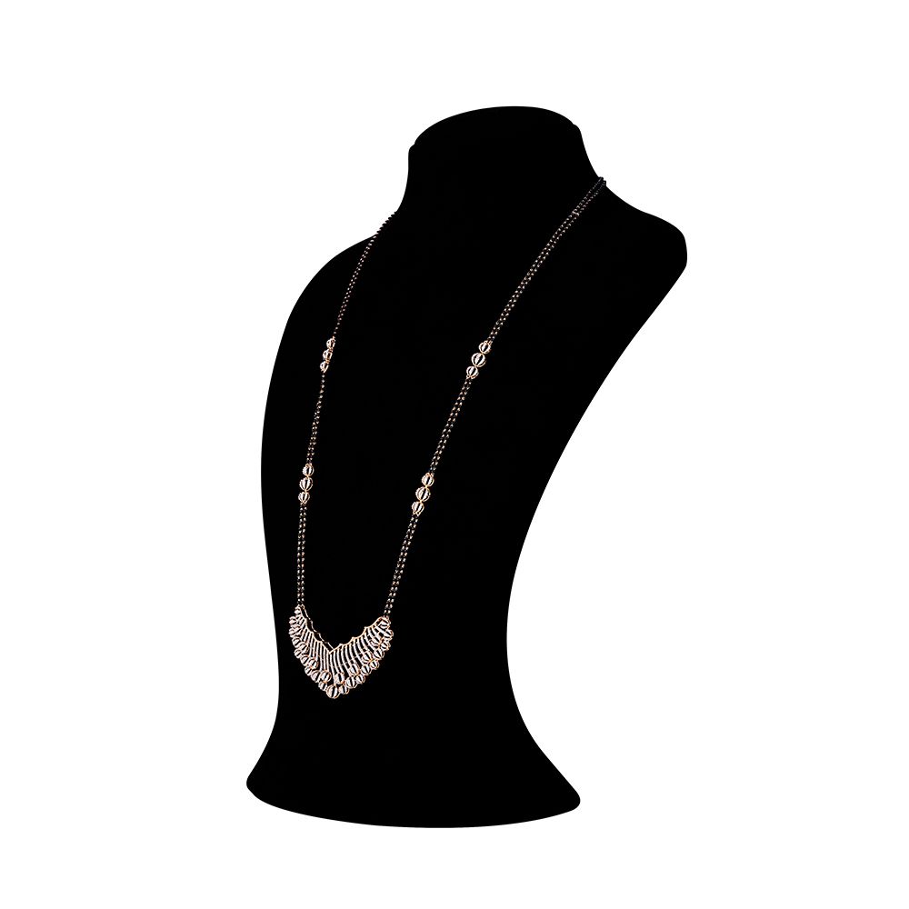 Ethereal 18Kt Rose Gold and Diamond Mangalsutra-All Jewellery-OTN23V02