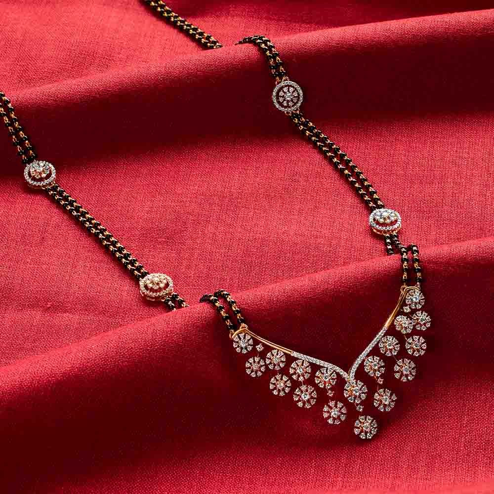 Stylish Festive Mangalsutra in 18Kt Yellow Gold-New Arrivals-OTN23V03